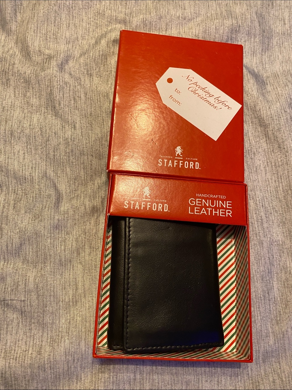 Stafford Black Genuine Leather Men’s Wallet NEW